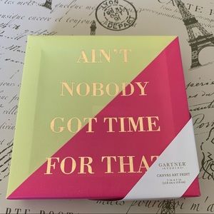 NWT Gartner Studio | Pink & Yellow Aint Nobody Got Time For That Art Canvas
